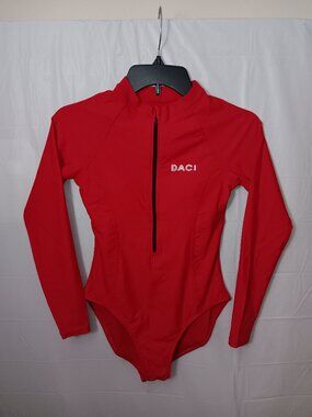 DACI LONG-SLEEVE RASH GUARD PADDED ONE PIECE SWIMSUIT